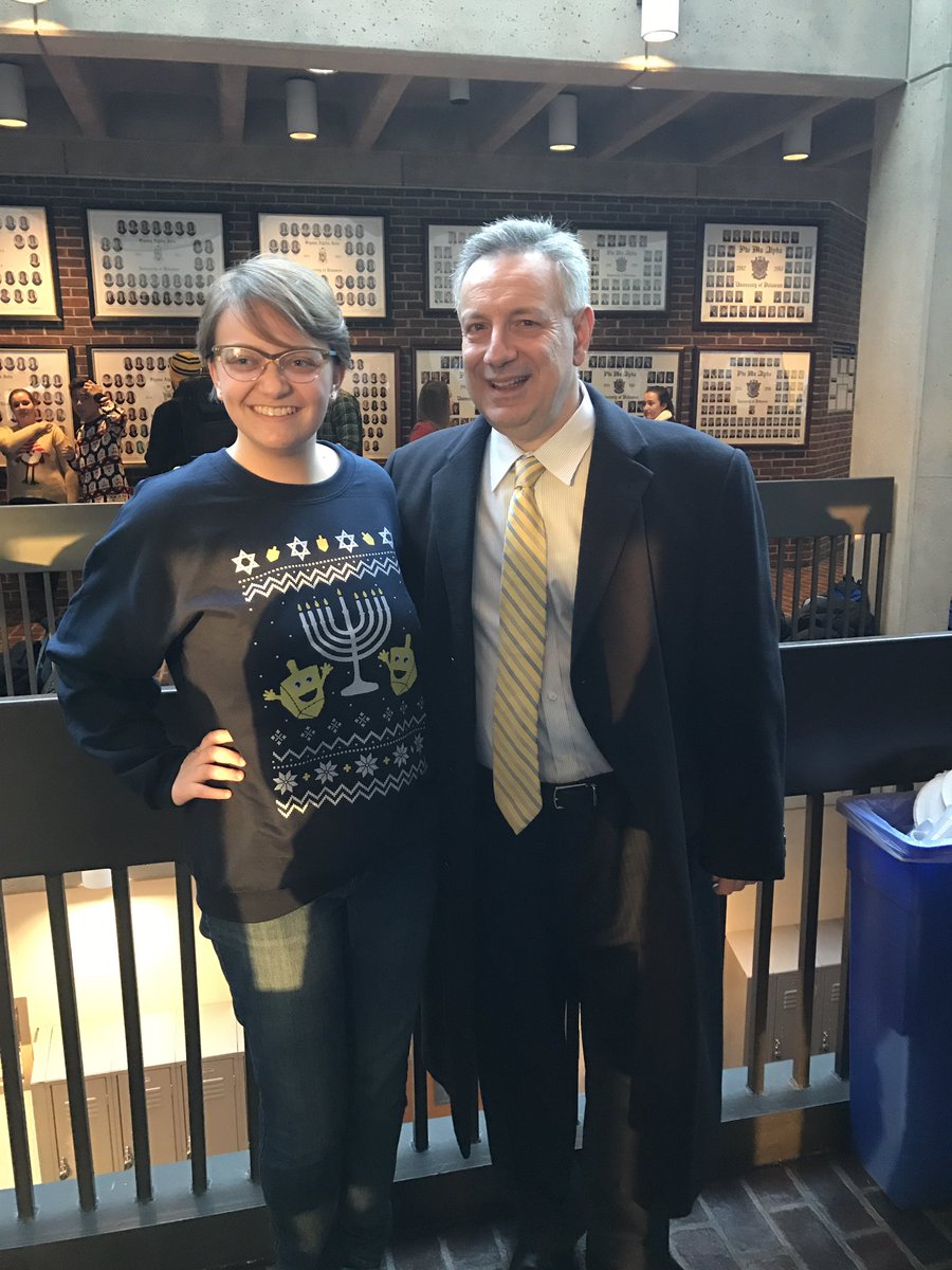 Great to see President Assanis celebrating with our students and faculty @MusicatUD holiday party!