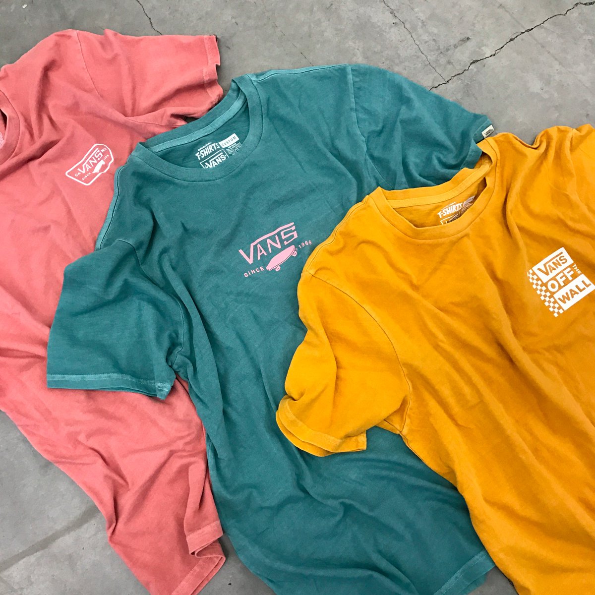 The Vans Pigment tees are out now 