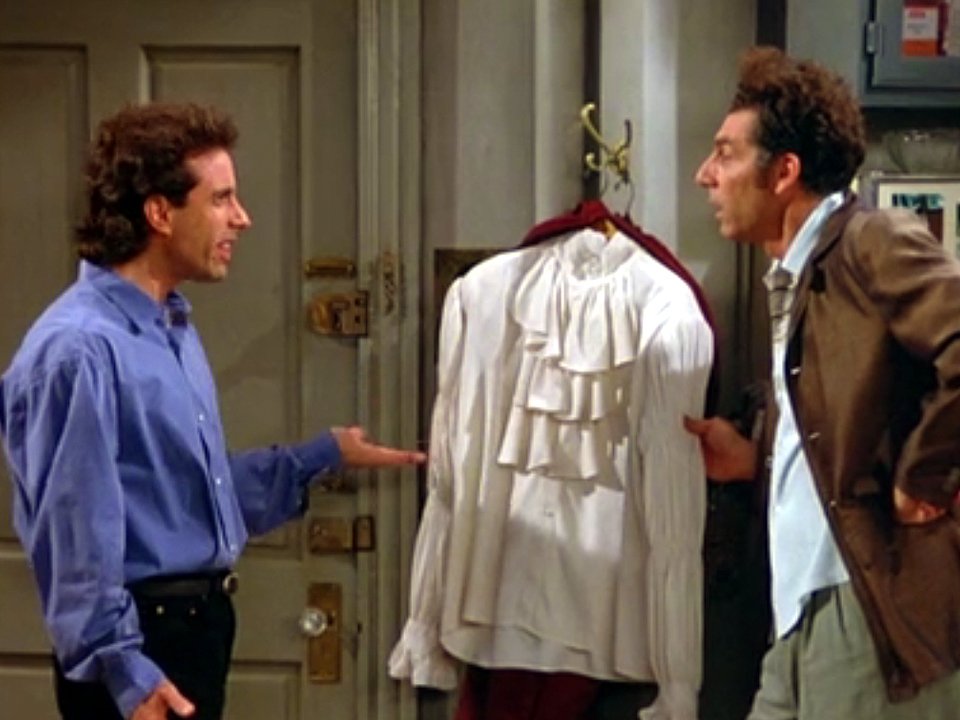 "This? I agreed to wear this? When did I do that?" #ThePuffyShirt https://t.co/8lQUiyD9bE