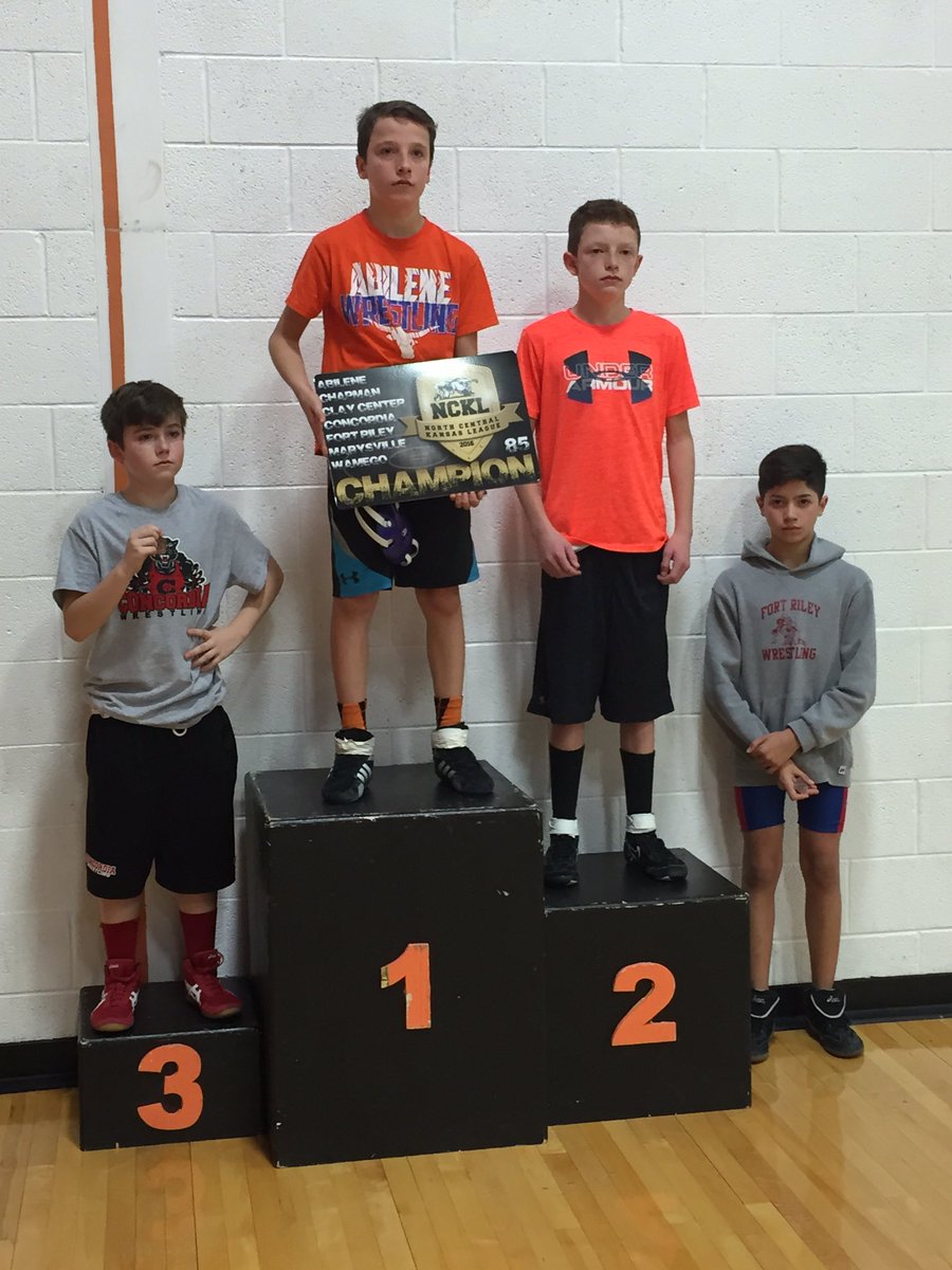 FRMS 85lbs wrestler placed 4th at the NCKL Tournament. #frmstroopers