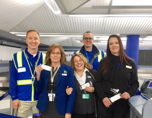 Doug L. and friends having a great day at ORD! #beingunited @weareunited