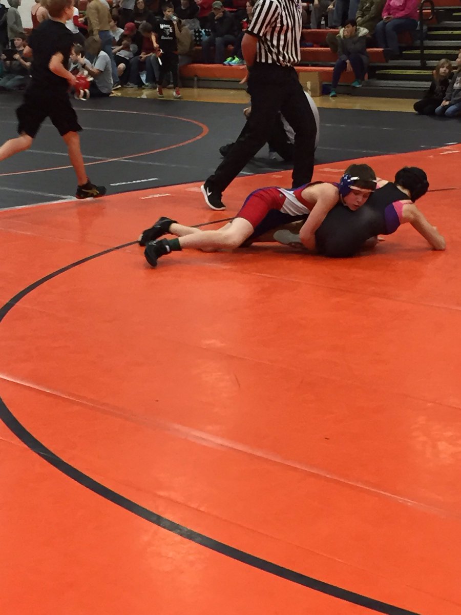 FRMS 105lbs wrestler placed 4th at the NCKL Tournament. #frmstroopers