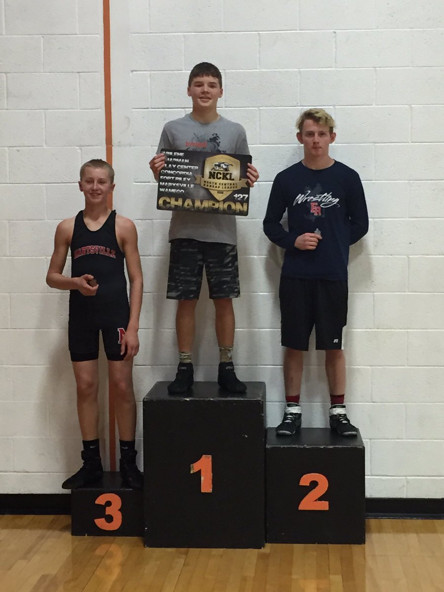 FRMS 127lbs wrestler placed 2nd at the NCKL Tournament. #frmstroopers