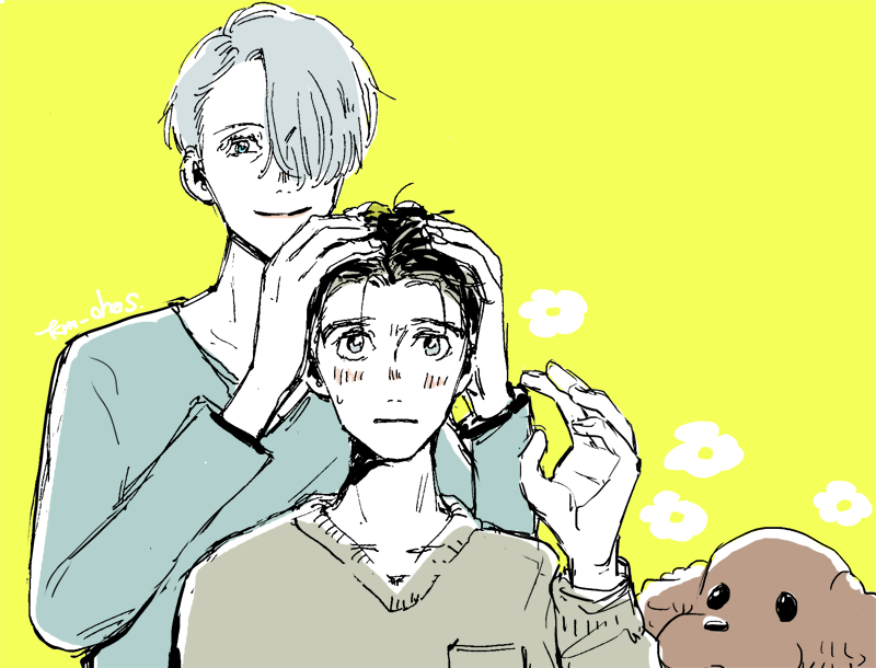 勝生勇利 ,ヴィクトル・ニキフォロフ 「Good morning? 」|ﾁｬｯｽのイラスト