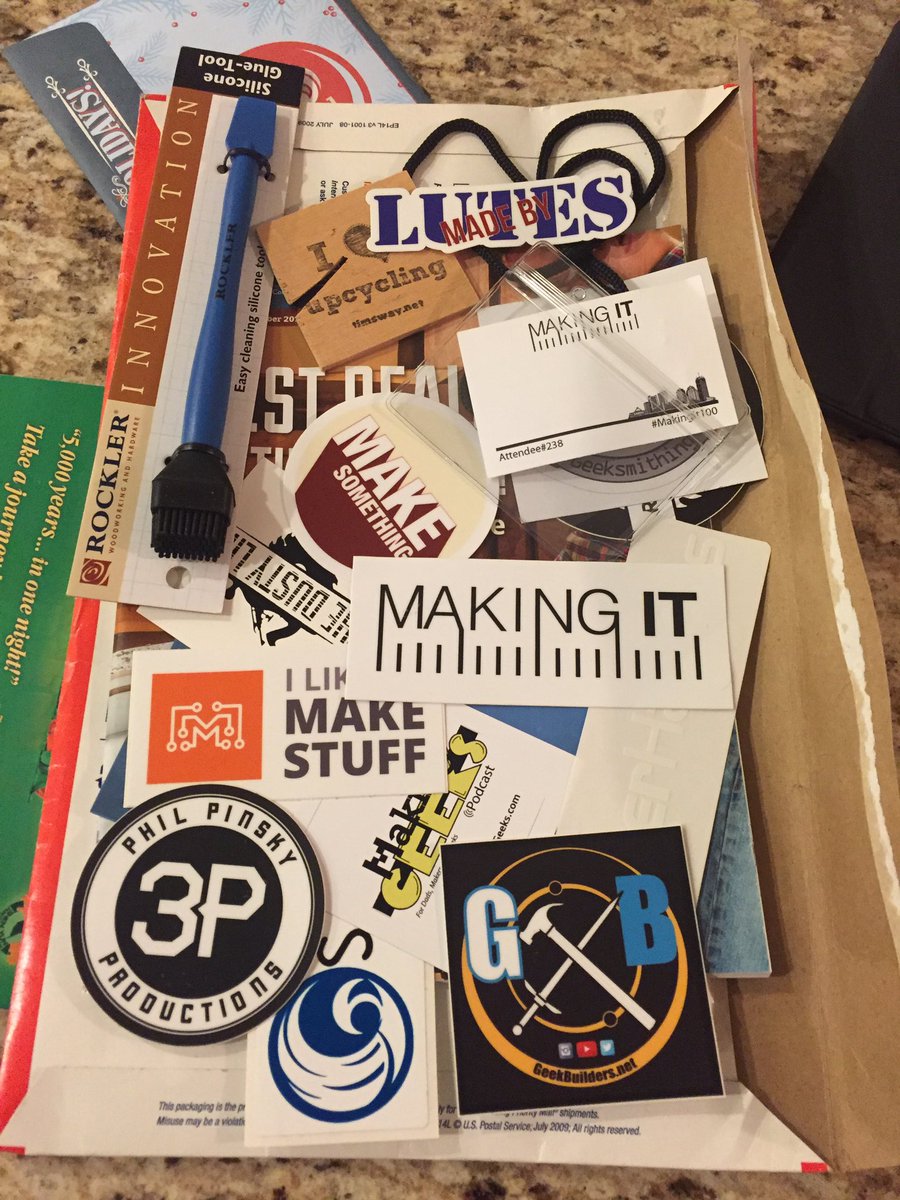 Curtis_Jr_86's tweet photo. @ConshyUpcycle @makingitpodcast a fellow maker and great friend sent me this from #makingit100. Thanks man. https://t.co/A4aff8aQdT