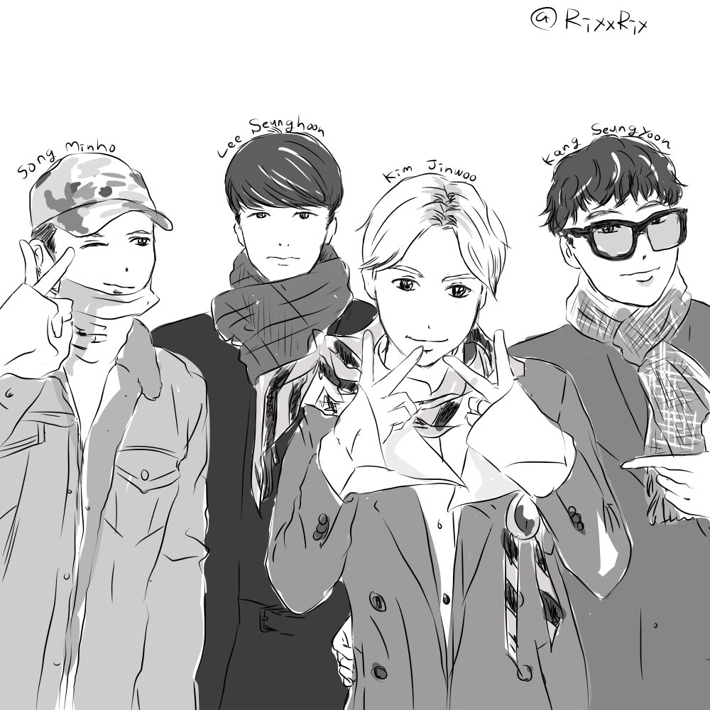 RixxRix's tweet photo. また時間があればカラーverあぷします🙇
#WINNER #위너 #강승윤 #김진우 #이승훈 #송민호 #LittlePrinceJinwoo #kangseungyoon #kimjinwoo #MINO #leeseunghoon #winnerfanart https://t.co/vfksRc8b1B