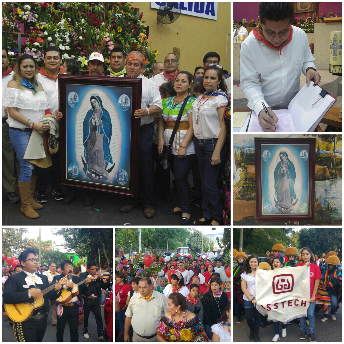 Personal del #ISSTECH realizó tradicional peregrinación a la Parroquia de Ntra Sra de Guadalupe, en agradecimiento a la morenita del Tepeyac