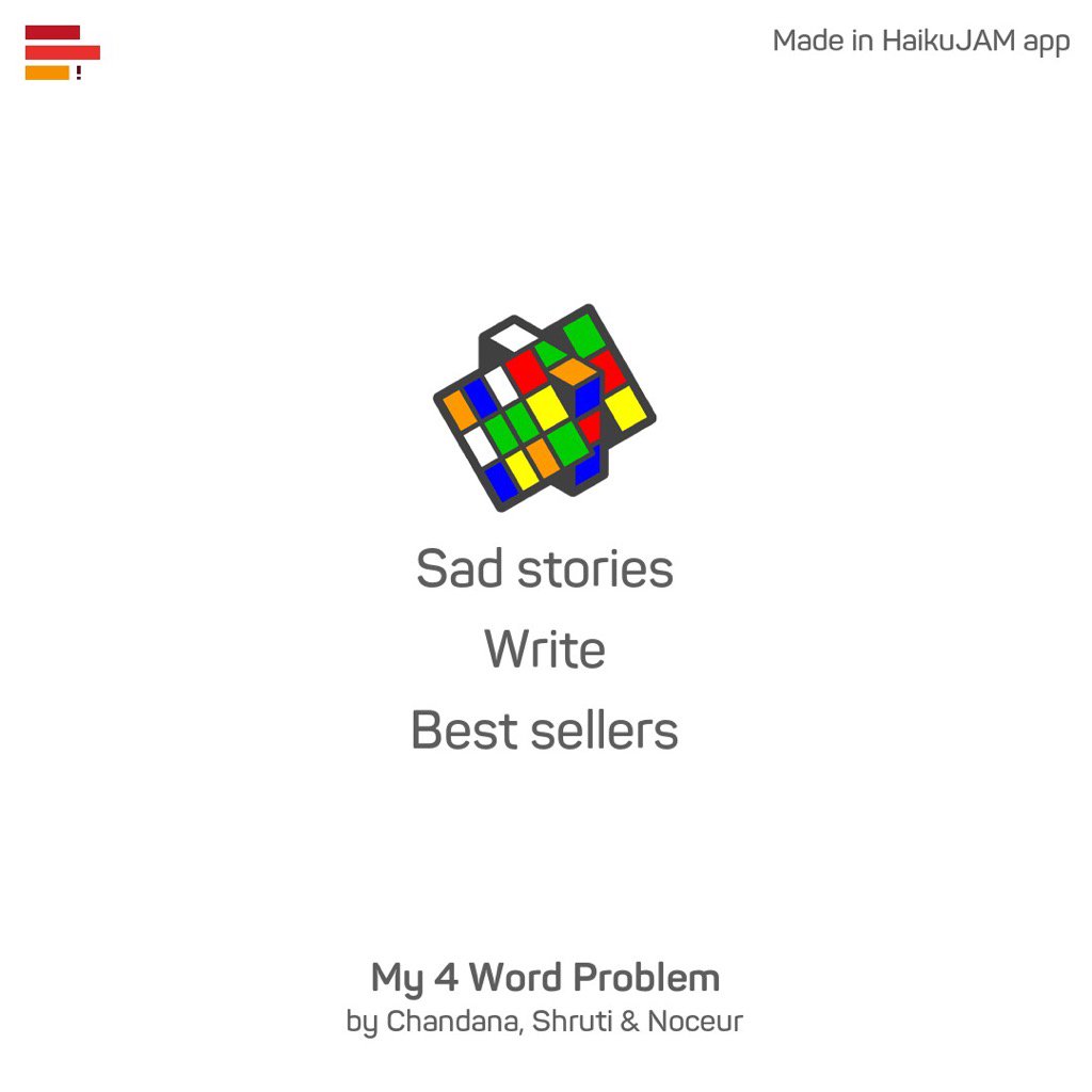 noceur_sleeping's tweet photo. #My4WordProblem by @chandanas, Shruti & @aektavikas in @haikujam
let's jam on https://t.co/qT6bAeV76Z https://t.co/zzWJP0ZGew