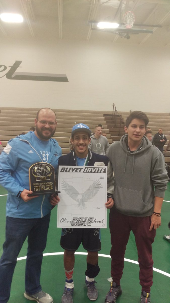 coachJasonHayes's tweet photo. @ComstockPS @ComstockColts #Wrestling wins 1st place at Olivet tournament. Great job! https://t.co/p4ljLAzKxC