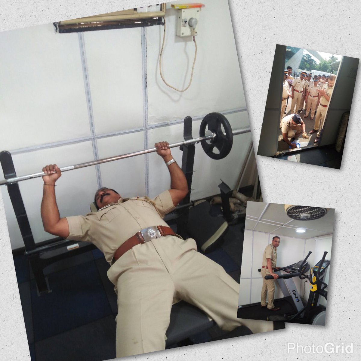 MumbaiPolice's tweet photo. Inauguration of the  Airport Pstn officers &amp; men's gym by DCP,  Zone-8. https://t.co/WHOY1vGuNu