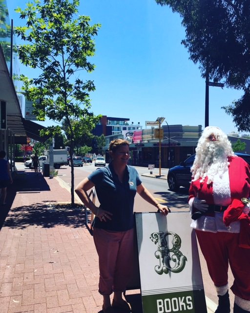 Santa's here! Till 1pm today! We have loads of cherries to share, too.