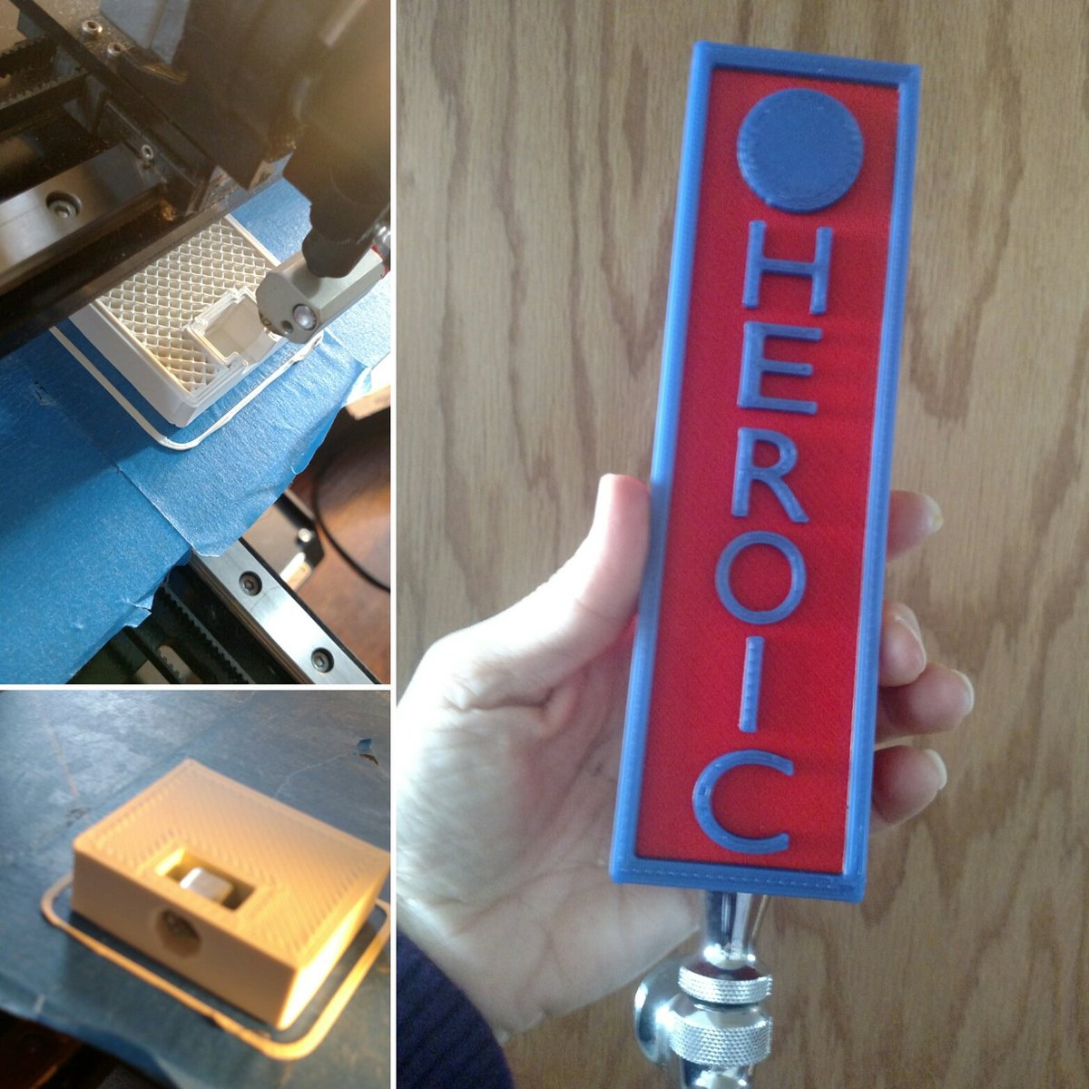 Absolutely the funnest thing I worked on this week (Sorry, Block Tardigrade!)- embedding nuts in <a href="/HeroicAleworks/">Heroic Aleworks</a>  Tap Handles #3dprinting