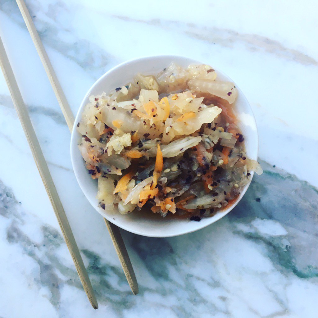 PurpleCarrot_NT's tweet photo. We love #fermenting...this is our #kimchi. Comment to hear about our upcoming #LearnToFerment workshop! https://t.co/Ov3vPiNZ57