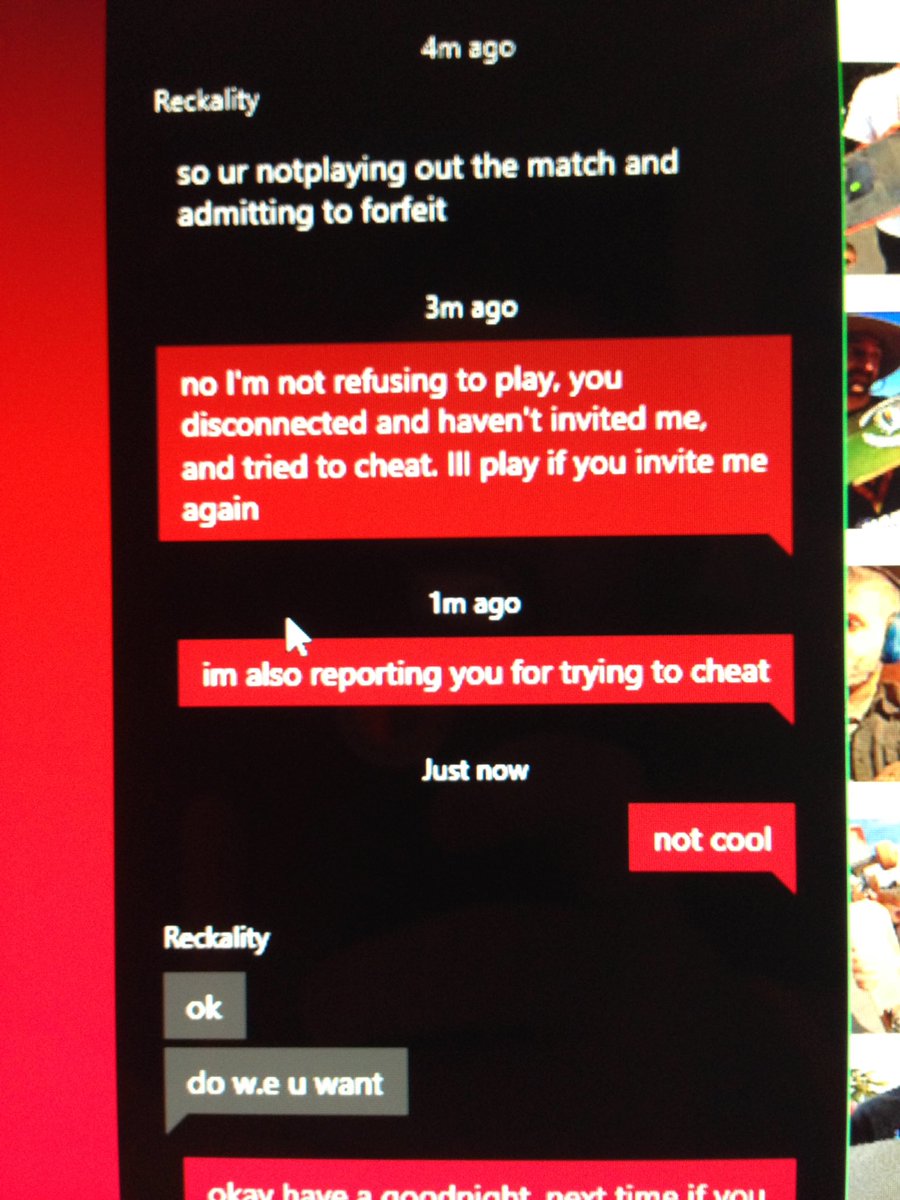 MrxAlpha's tweet image. Proof showing I'm not forefitting and also offered to still play after he tried to cheat.