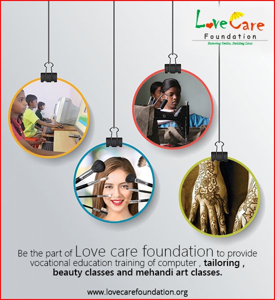LovecareF's tweet photo. #Be the #Part of #Lovecarefoundation to provide #Vocationaleducationtraining of computer , #Tailoring , #Beautyclasses and #Mehandiartclasse https://t.co/9DnOCZhyiR