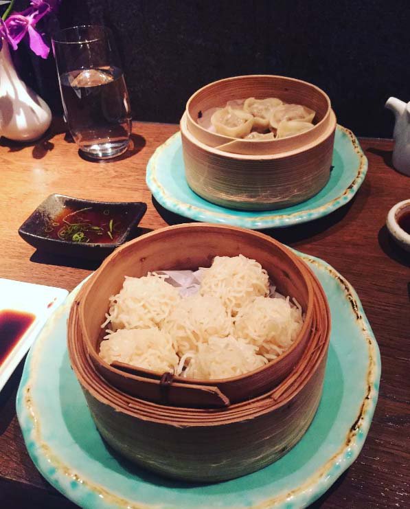 Saturday night calls for duck dumplings and prawn shumai! #japanese #dumplings #foodie