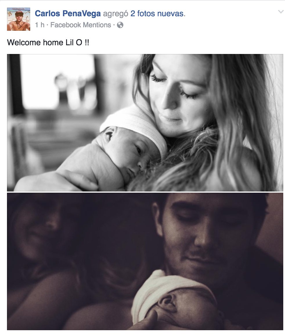 purple_lakes's tweet photo. Welcome baby Pena Vega <3 @TheCarlosPena #BabyPenaVega https://t.co/tZyVR88nCo