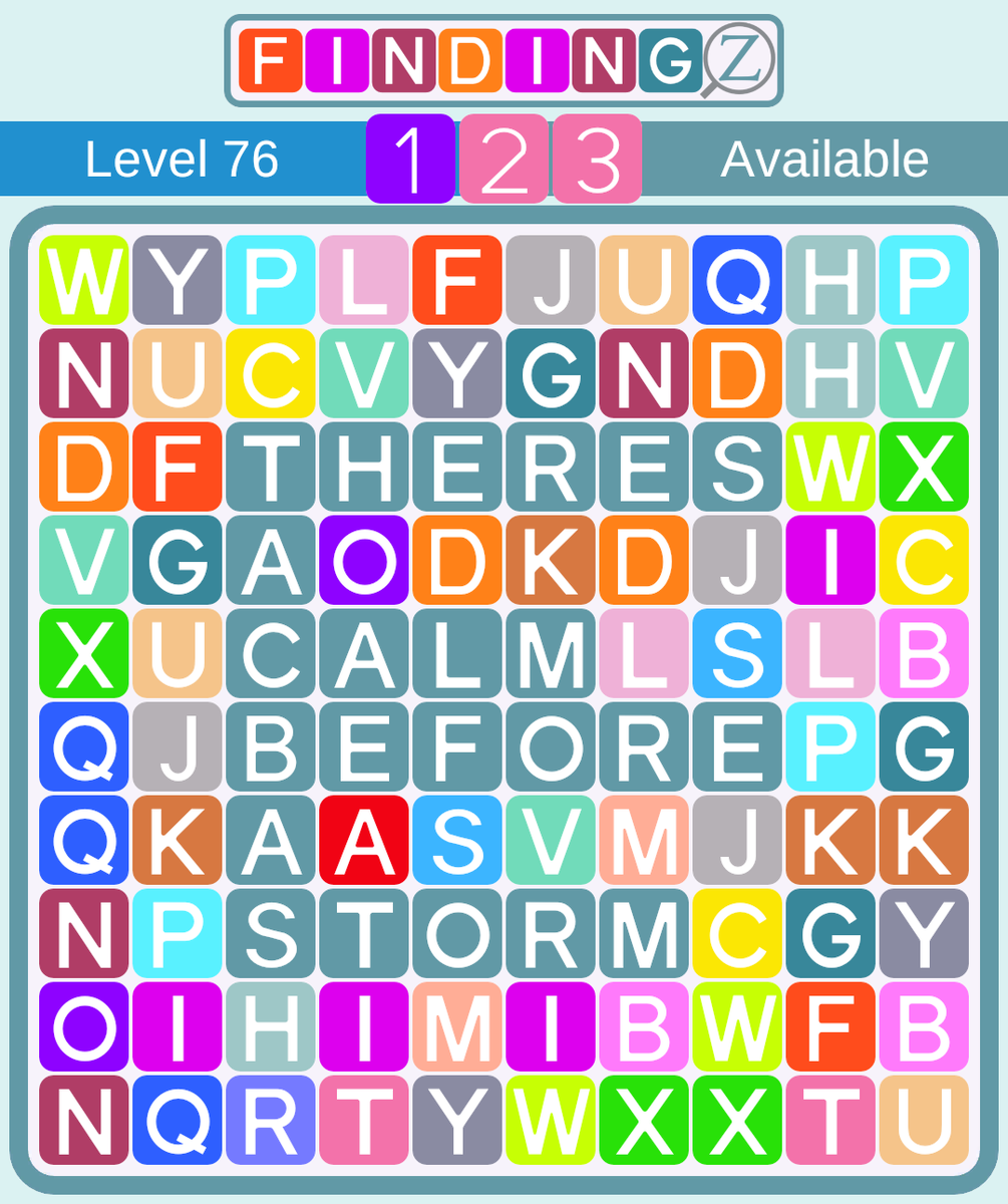 FindZgame's tweet image. #FindingZ #Level76 #TheresACalmBeforeAStorm is available now. Version 1.2 is about to launch. There will be a new UI and better game play.