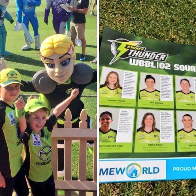 HomeWorldAus's tweet photo. Great #WBBL fun at Nth #Sydney Oval where @ThunderWBBL kicks off 1st game for #WBBL02 

#WhereItAllBegins #ThunderNation #cricketseason https://t.co/Ijmz0whZyt