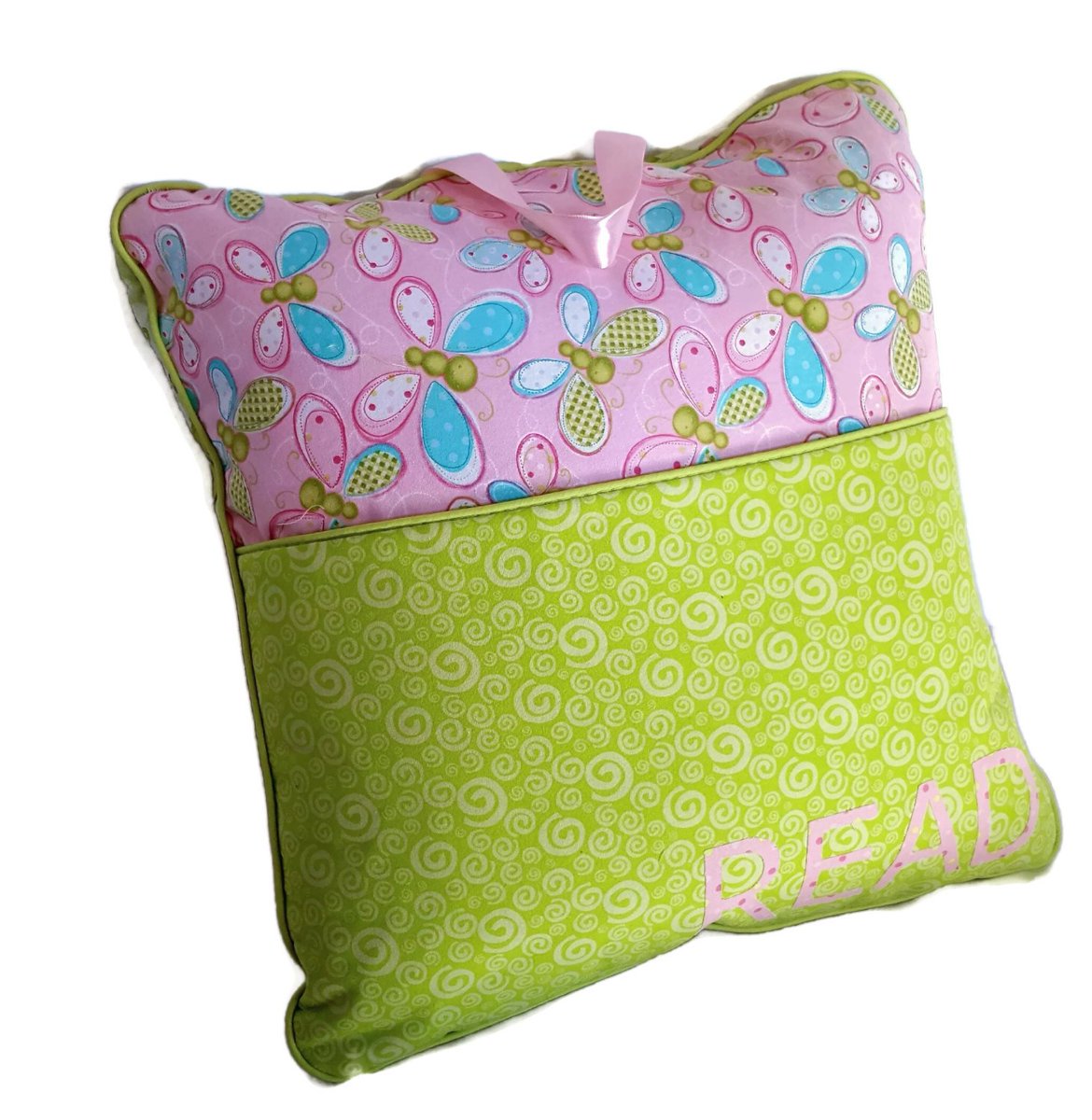 Child's On The Go Reading Pillow Cover - travel pillow… tuppu.net/35ad8f84 #ThePrimroseCottage #ButterflyPillow
