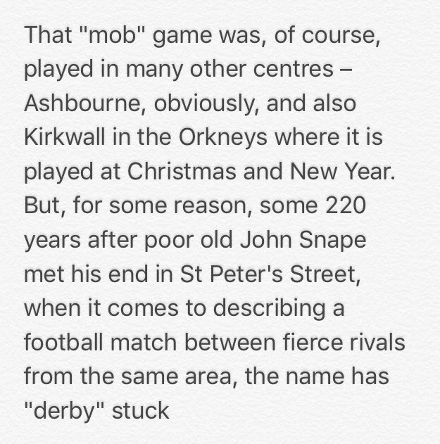 Why is a local football game called a #Derby article by Anton Rippon in today's .@DerbyTelegraph I never knew this! #knoweledgeispower