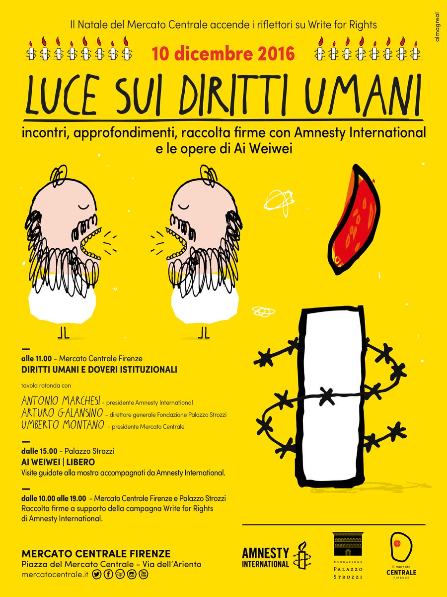 #GiornataMondialeDeiDirittiUmani al <a href="/MercatoC/">Mercato.com</a> di Firenze #writeforrights a sostegno <a href="/amnestyfirenze/">Amnesty Firenze</a>. <a href="/TgrRai/">Tgr Rai</a>