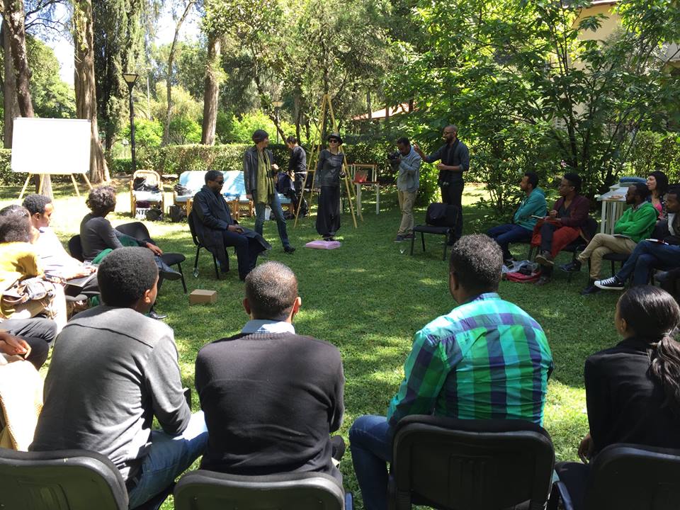lettera27's tweet photo. #AtWorkAddis Workshop organized by #lettera27 and #dfaplc started!! With @aidamuluneh and #SimonNjami @AddisFotoFest https://t.co/KxjlwaaWVs