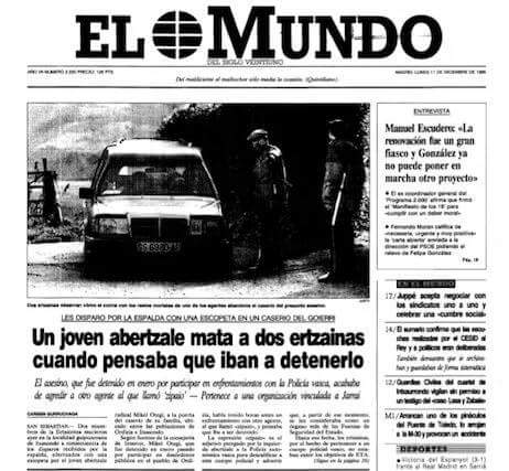 ConsuorF's tweet photo. #TalDiaComoHoy #JARRAI asesinó los ertzainas Ignacio y José Luis, no era terrorismo lo juzgaron en #SS y absolvieron a su asesino
Vergüenza! https://t.co/todjPRaYk0