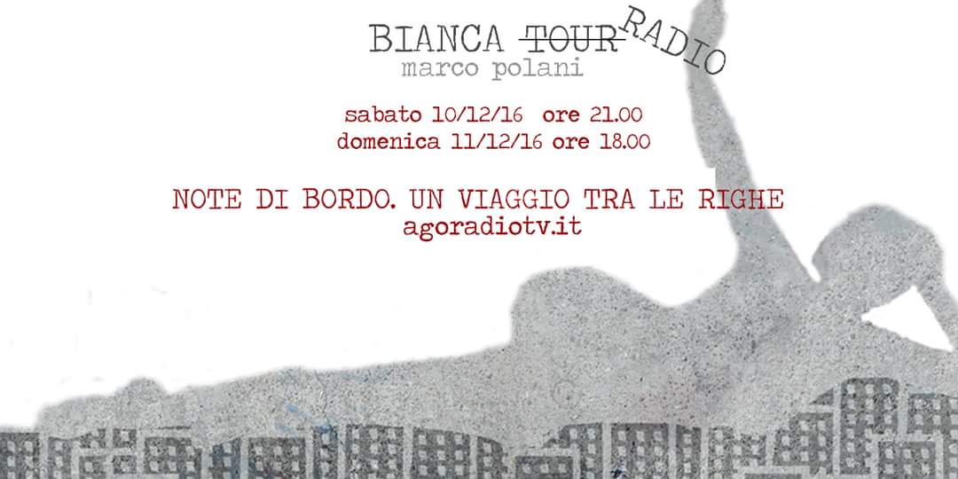NoteBordo's tweet photo. Da questa sera, ore, 21.00, parte il Bianca tour con @marcopolani https://t.co/H3H93nF9V2 #biancadentro #poesia https://t.co/0ZXosSfDcj
