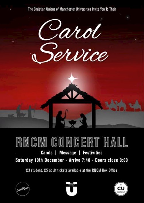 AdamJones01's tweet image. CU Carol service - Manchester. TODAY IS THE DAY! See you all later. Do pray all...  @UCCF @ManchesterUniCU @ManMetCU @SalfordCU