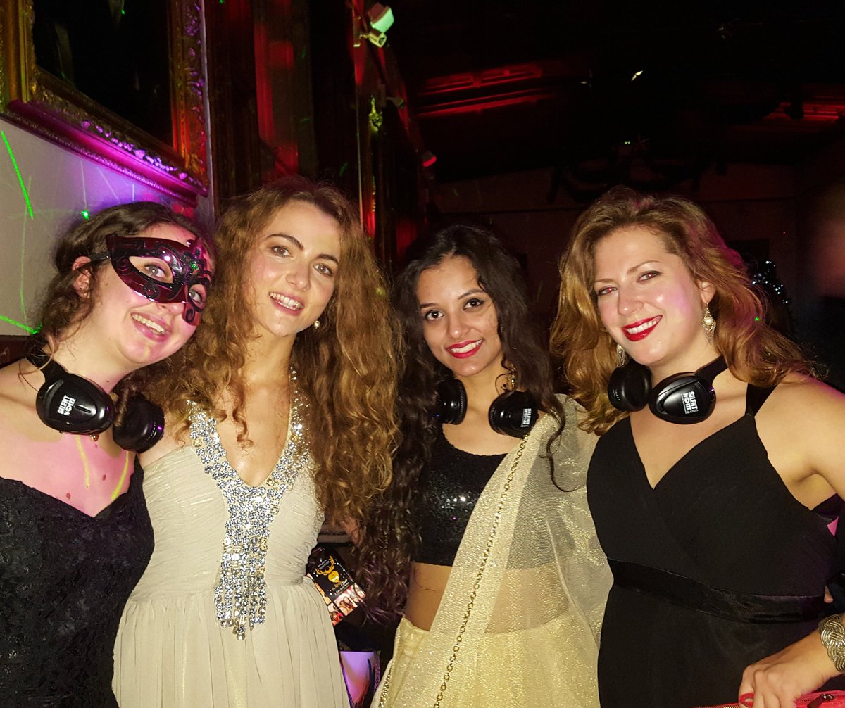 TaniaEsteban_'s tweet photo. Let the dancing begin! #mediaball with the #wildlifefilmmaking team! 😁🎥🦁 #christmas #dress #masquerade #ball #dontgettowearfancyclothesoften https://t.co/8mCKlsjVVt