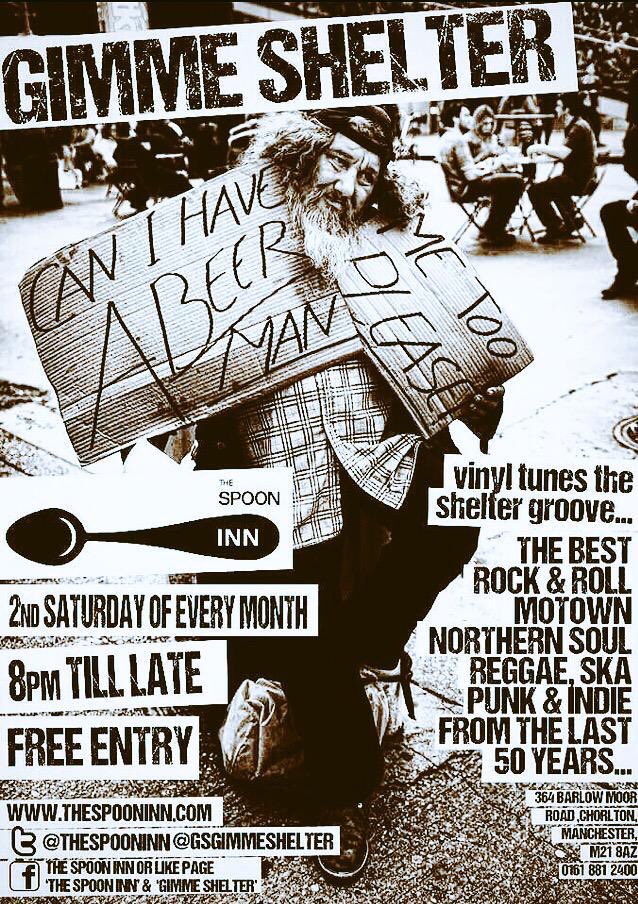gsGIMMESHELTER's tweet photo. @gsGIMMESHELTER FREE ENTRY Tonight from 8pm @TheSpoonInn #chorlton #vinyl #Manchester #musicsaves #psychedelic #gimmesheltercinema https://t.co/GmPPeWzlIW