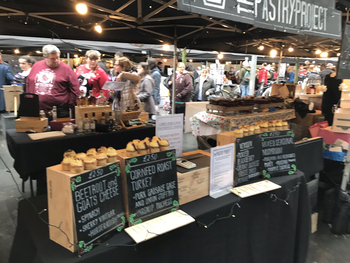 We are back in #spiningfields today <a href="/makersmarketmcr/">The Makers Market</a> come down and try our fantastic new pie!