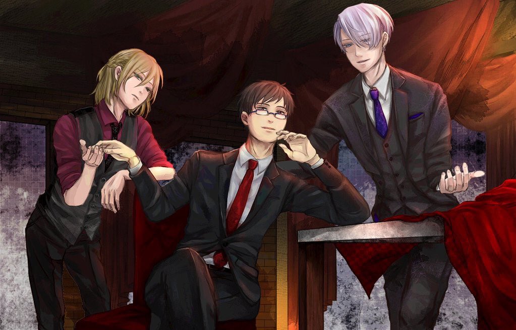 エル またにてぃ中につき低浮上中 On Twitter 本当に大大大遅刻だけど 勇利くんお誕生日おめでとう ロシアンサンドでお祝い ユーリとヴィクトルで主役をエスコートなイラストやっと出来ました いろんな顔で皆を驚かせる勇利くん大好きです 勝生勇利生誕祭