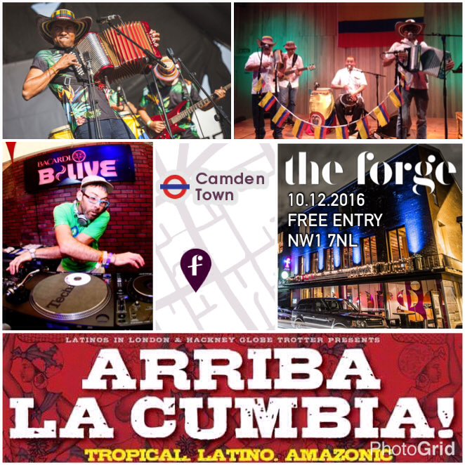 Tonight! <a href="/ArribaLaCumbia/">Arriba la Cumbia!</a> Free Xmas Parranda w. @VALLENATOKINGUK &amp; Djs #RussJones #CarlitosNino <a href="/TheForgeCamden/">The Forge</a> 
facebook.com/events/1129953…