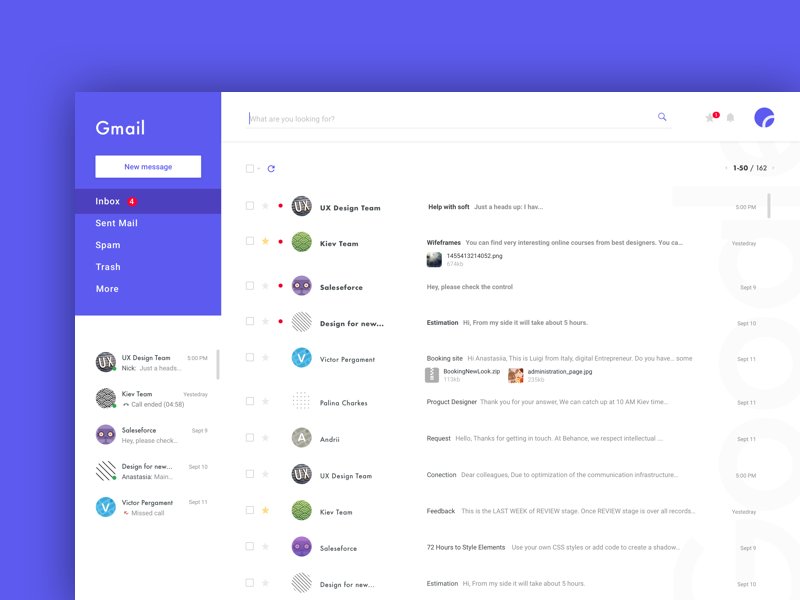 UpLabs's tweet image. Redesign Gmail – 💡 User interface by Anastasiia  material.uplabs.com/posts/redesign…