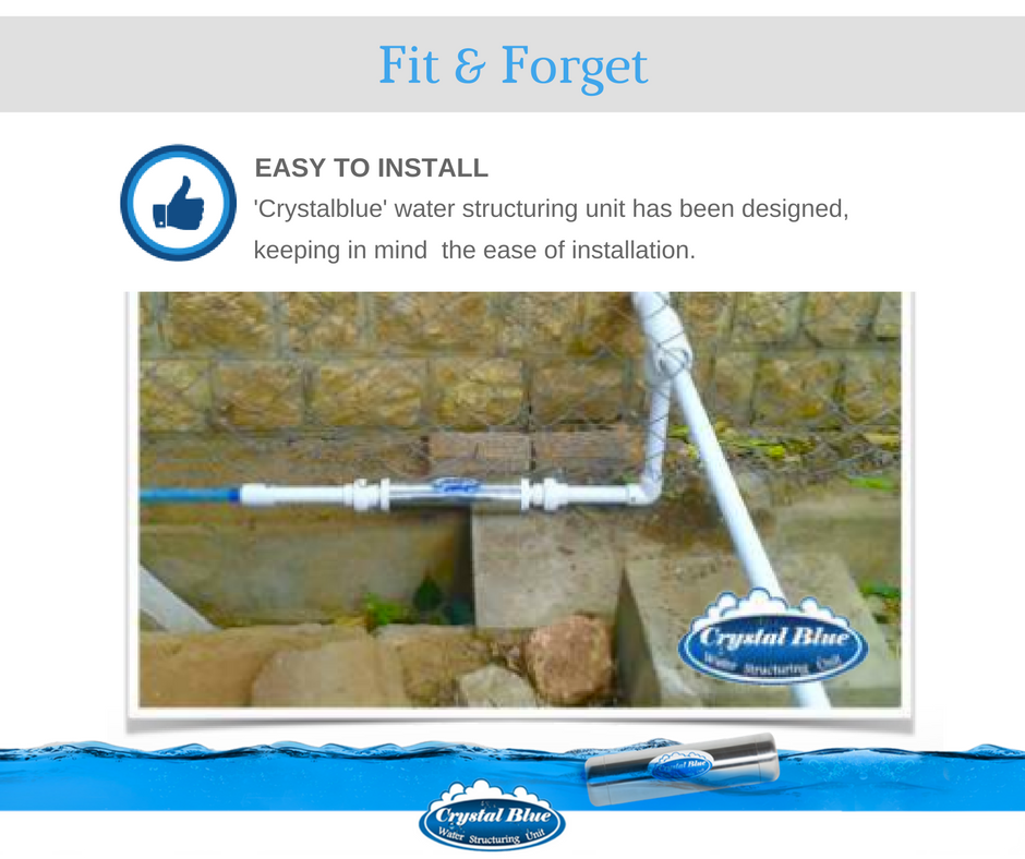 CrystalBlueIND's tweet photo. Our #structuredwater units are designed for easy installation &amp; ready to use. Maintenance is close to nil, so u can fit &amp; forget. https://t.co/pdCgM2u6Hi