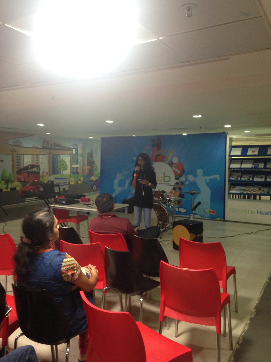 raoranji's tweet photo. @IBMBluemix fun evening begins with a lovely voice of Isha Prabesh #sparkteens with a band organized by @JazbaOrg #bluemix4teens https://t.co/GSV4hCpHqd