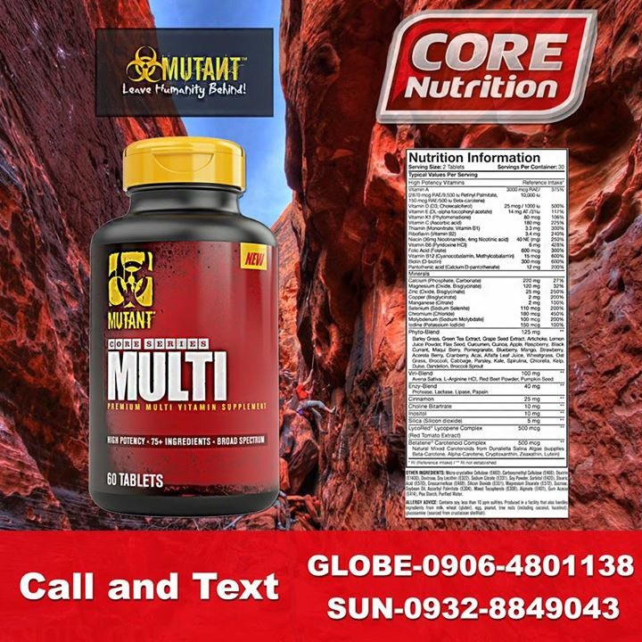 CoreNutrition's tweet photo. MUTANT MULTIVITAMINS 60CAPS a great deal for only - P1,000 
#corenutritionph #mutantmultivitamins #gymph #supplementsph #workoutph #gains https://t.co/xqaMFdQGbA
