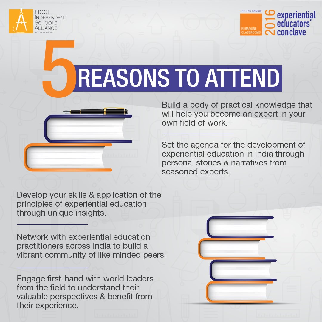 FISA_Edu's tweet photo. 5 reasons why you should attend the 3rd annual Experiential Educators' Conclave. 
Register here: https://t.co/GnUea0vDJM
#EEC2016 https://t.co/zkIInh6iLX