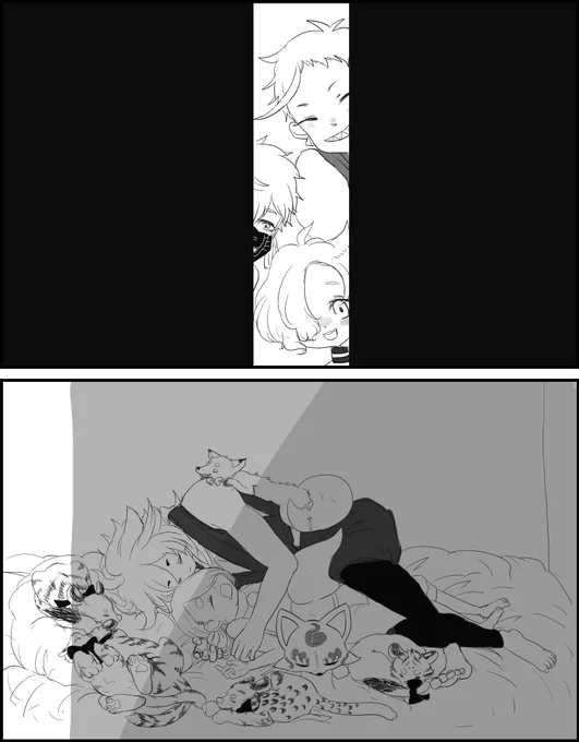 #三条版深夜の真剣お絵描き60分一本勝負
(@sanjou_60min)

お題:さがしもの

岩融「まさに狐穴に入らずんば虎子を得ずとはこのことよ!」

小狐丸の棲み処は押入れです 