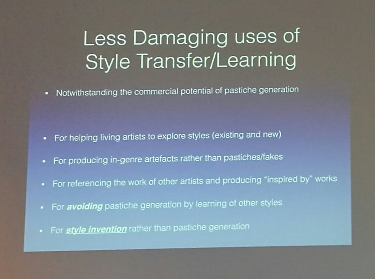 Some criticisms of #styletransfer from the art world. What's wrong with being cool to computer scientists?! #creativeAI #nips2016 #AI