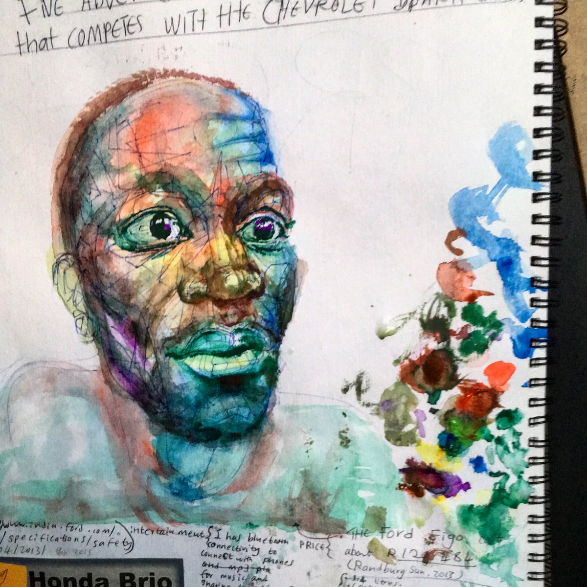 pawrious's tweet image. No direction. #art #watercolor #painting #sketchbook