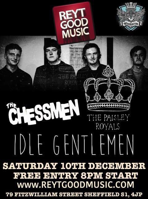 LAST GIG OF 2016. TONIGHT. THE WASHINGTON. SHEFFIELD. 10PM. FREE ENTRY