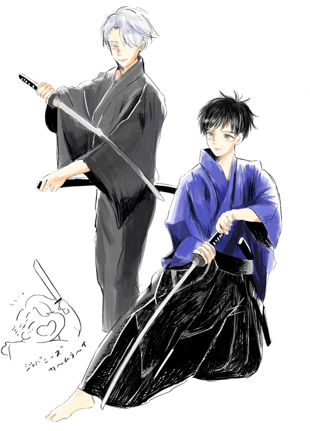 殺陣っていうか構えになっちゃったけど刀振り回せる勇利くんかっこいいよね っていう絵 ポーズ 構図参考元 殺陣 検索 T Co Zujw8mrok6 Twitter