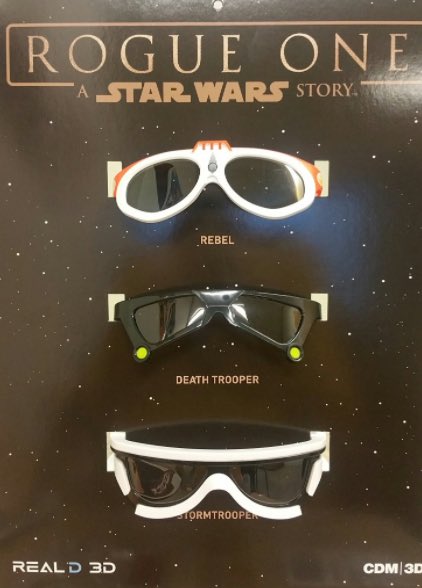 Little Crimbo prezzy fo ya!! I've been given <a href="/RealD3DUK/">RealD UK 🕶</a>'s #RogueOne 3D specs 👓. &amp; I've got 2 sets spare. Boom! 👍RT by 16/12/16 to win!! #Ad
