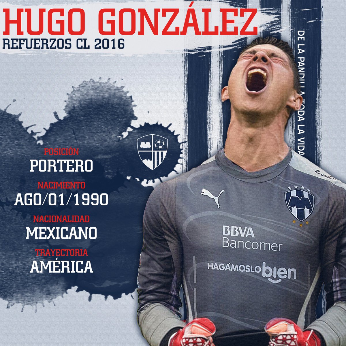 DeLaPandilla_'s tweet photo. OFICIAL: Hugo González es el nuevo jugador del Monterrey; se incorporará al equipo el 26 de diciembre, acorde a las palabras de Mohamed. https://t.co/rVnS640g8Q