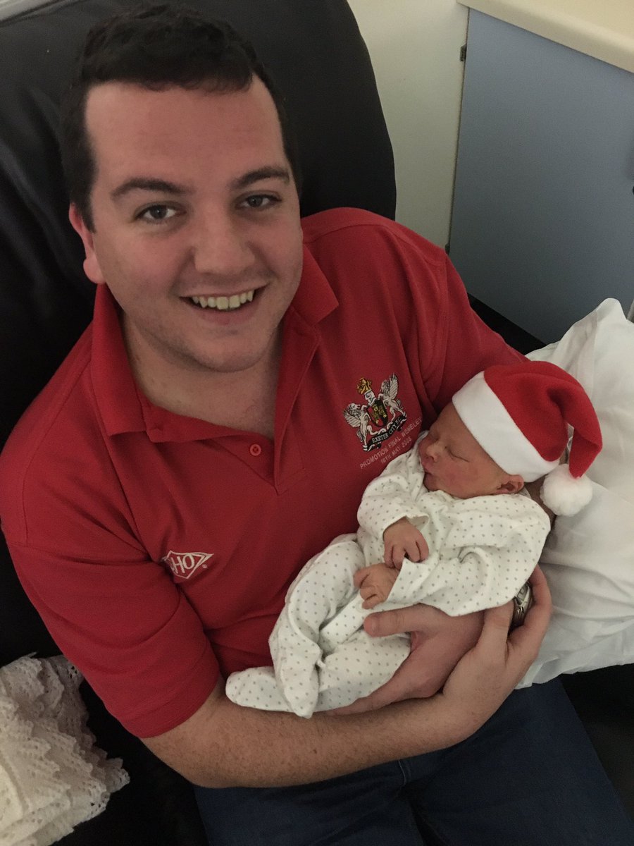Celebrating yet another away win for @OfficialECFC with my newborn son! We're happy Grecians this afternoon! #UTC @RDEhospital
