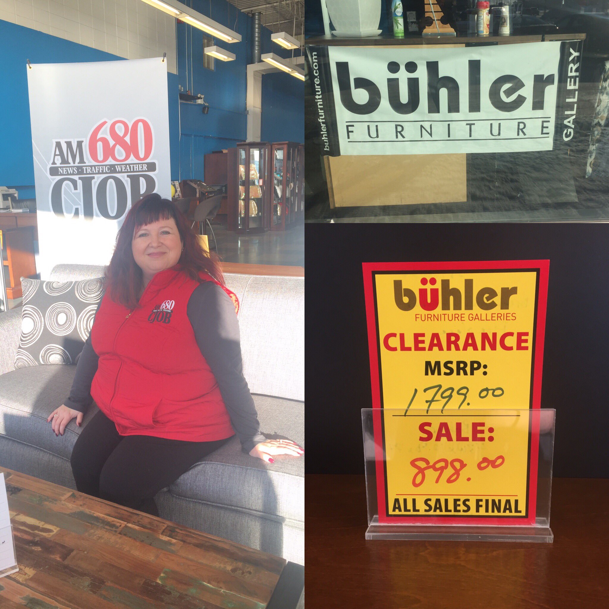 680 Cjob On Twitter We Re Out At Buhler Furniture Gallery With Julie Buckingham Located At 1821 Wellington Ave Stop By For Some Great Deals Https T Co 6jpwakzj6w