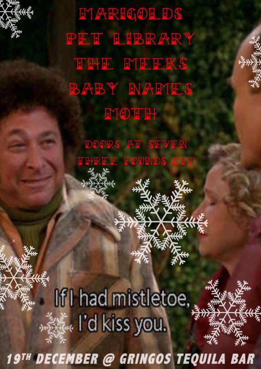 babynamesband's tweet photo. What's up, we're playing this show in Norwich with all the mates in a few weeks, let's get festive 🎅🏼 https://t.co/Yf0UZ9LQTr